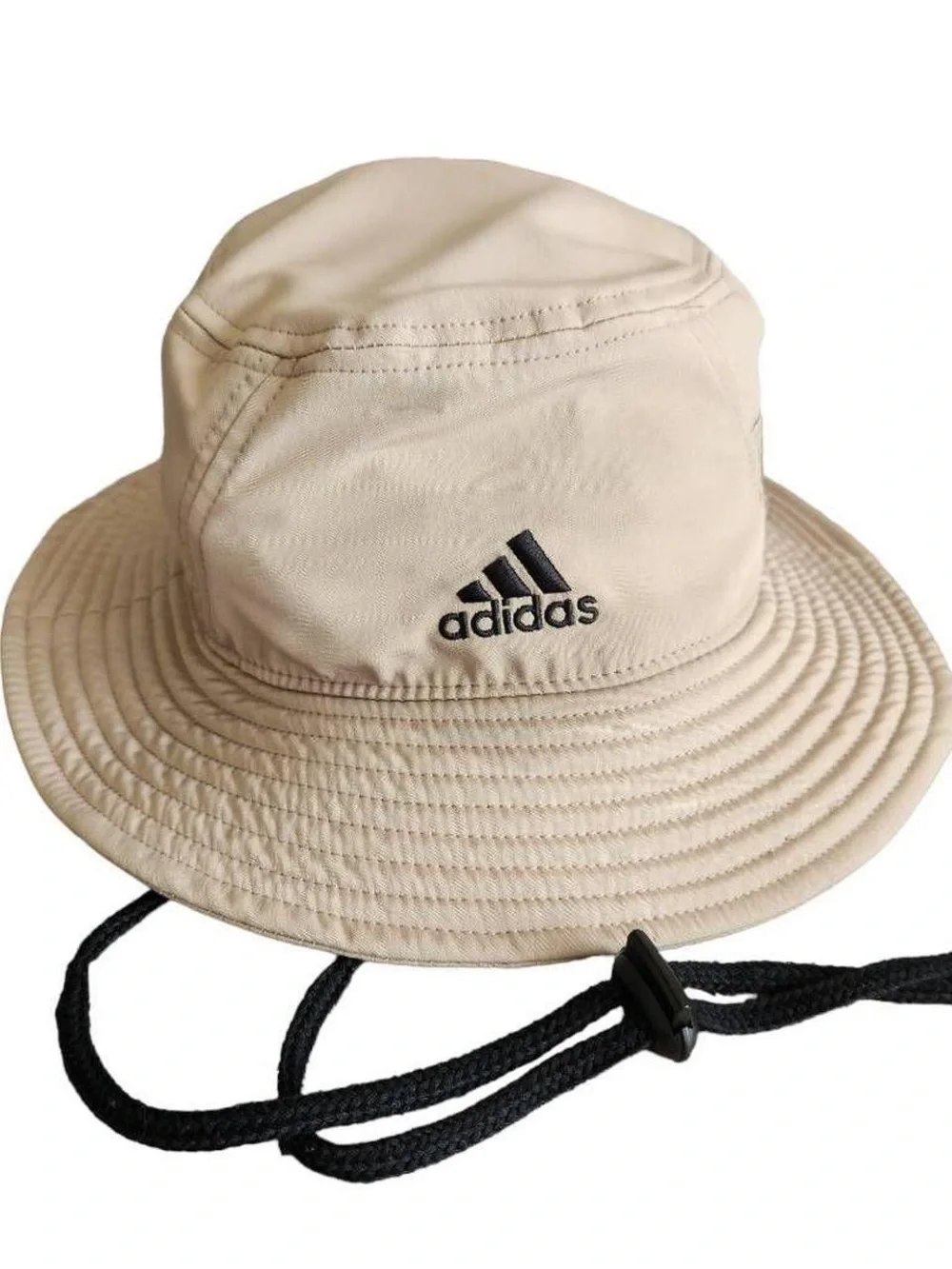 adidas Tan Bucket Hat with Black Logo